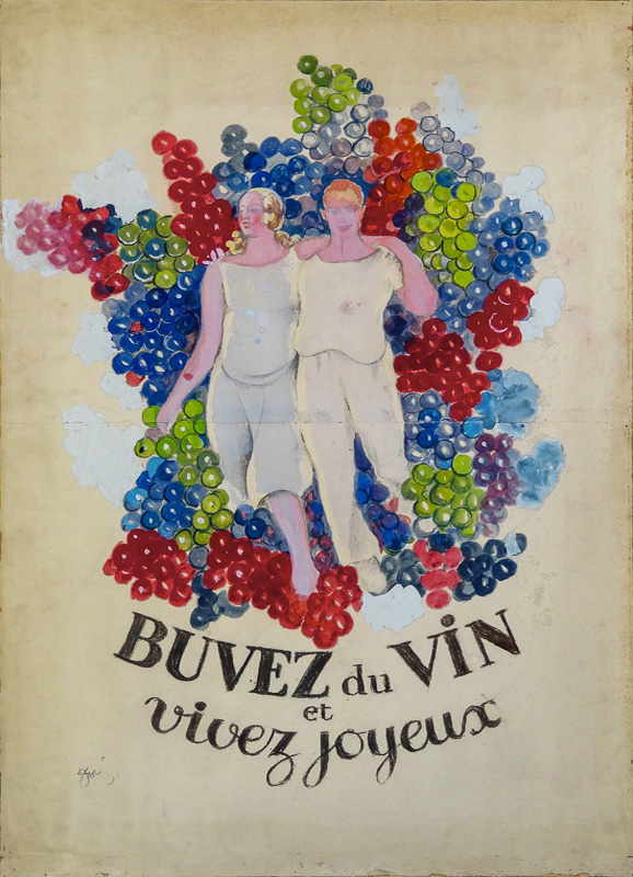 Esquisse publicitaire : Buvez du Vin