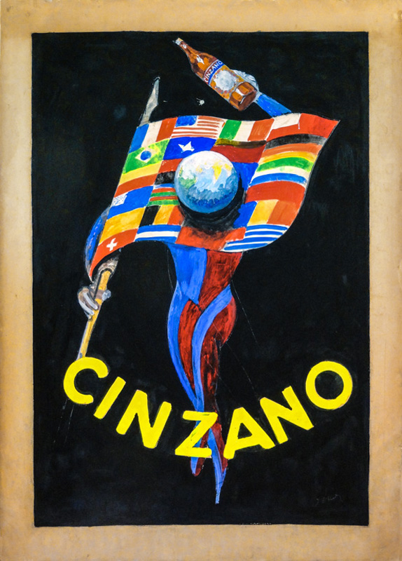 Esquisse publicitaire : Cinzano