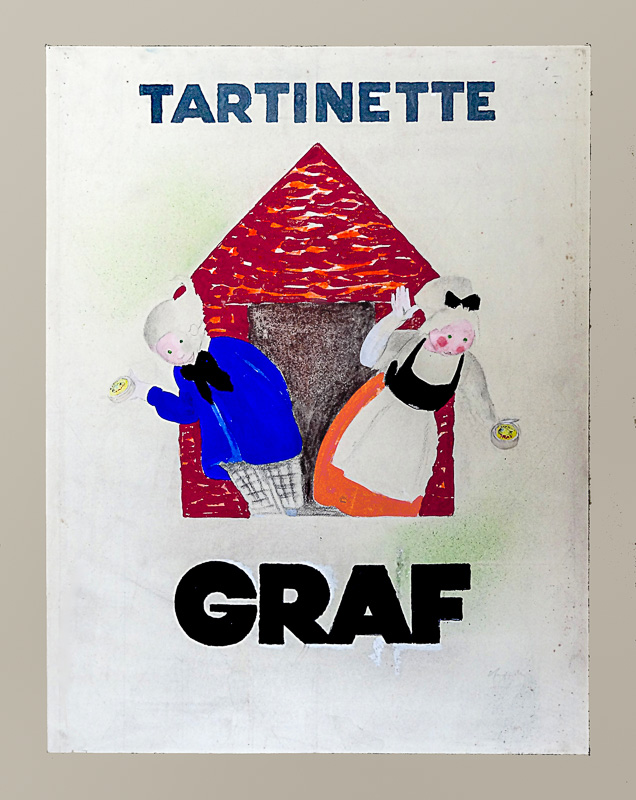 Esquisse publicitaire : Graf / "Tartinette"