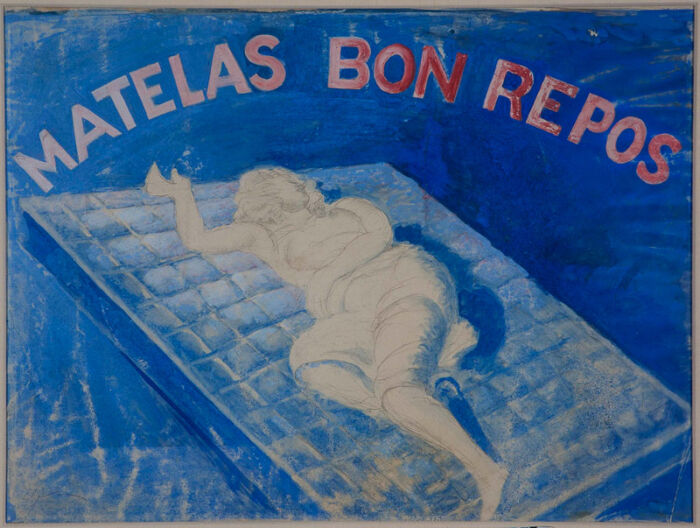 Esquisse publicitaire : Matelas Bon Repos