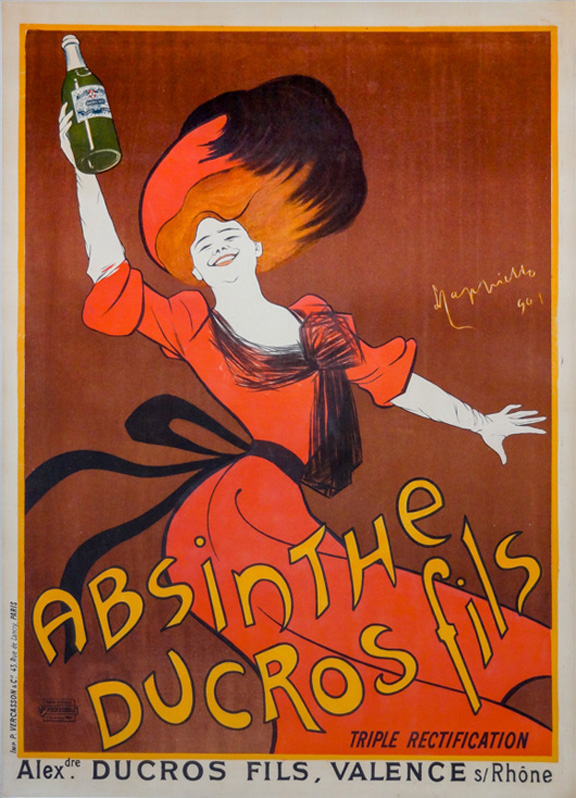 Lithographie publicitaire : Absinthe Ducros Fils