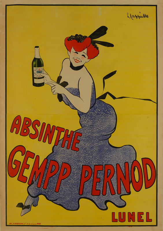 Lithographie publicitaire : Absinthe Gempp Pernod