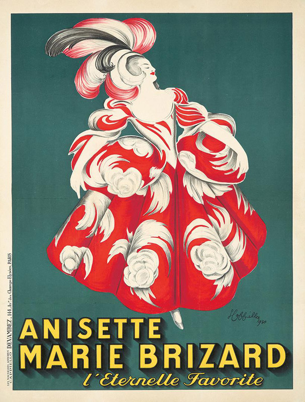 Lithographie publicitaire : Anisette Marie Brizard