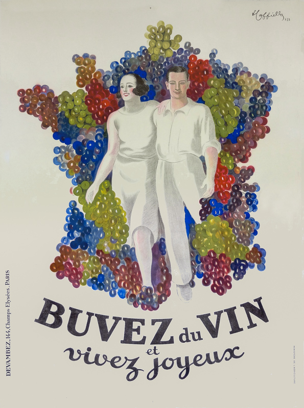 Lithographie publicitaire : Buvez du Vin