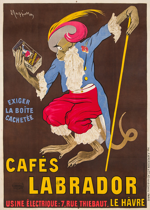 Lithographie publicitaire : Cafés Labrador