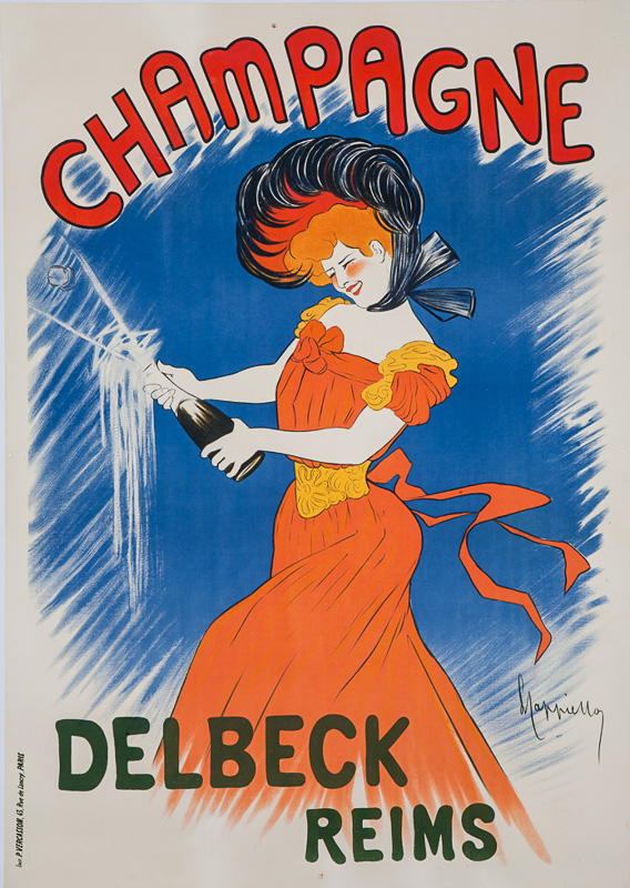 Lithographie publicitaire : Champagne Delbeck