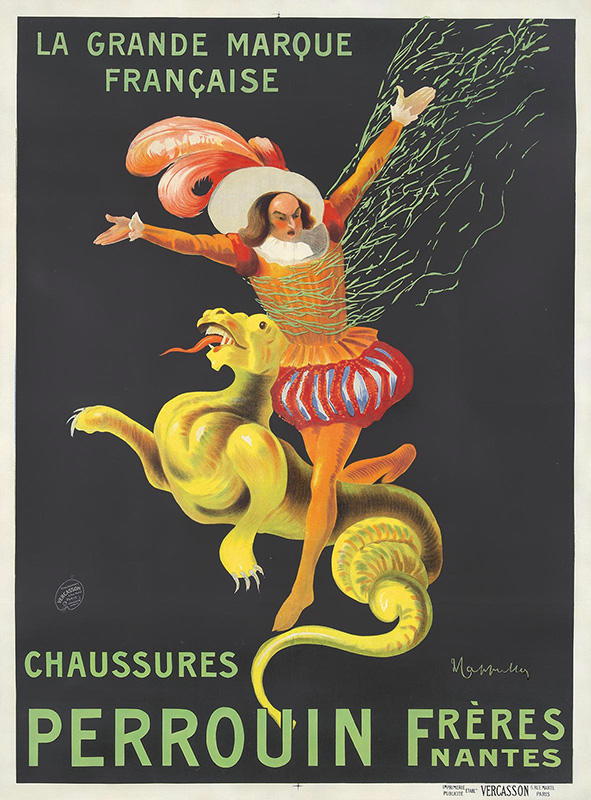 Lithographie publicitaire : Chaussures Perrouin Frères