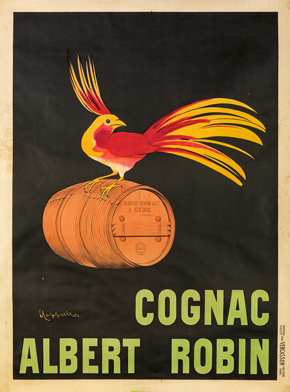 Lithographie publicitaire : Cognac Albert Robin