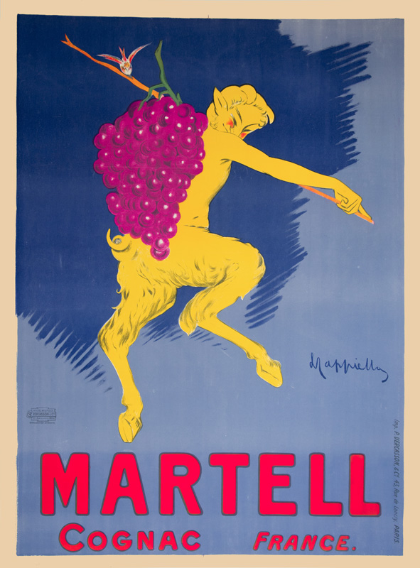 Lithographie publicitaire : Cognac Martell