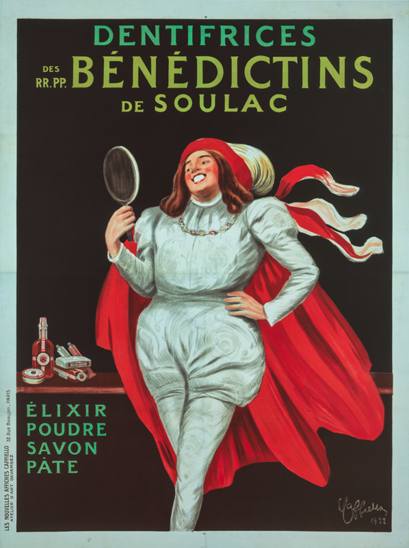 Lithographie publicitaire : Dentifrices des Bénédictins