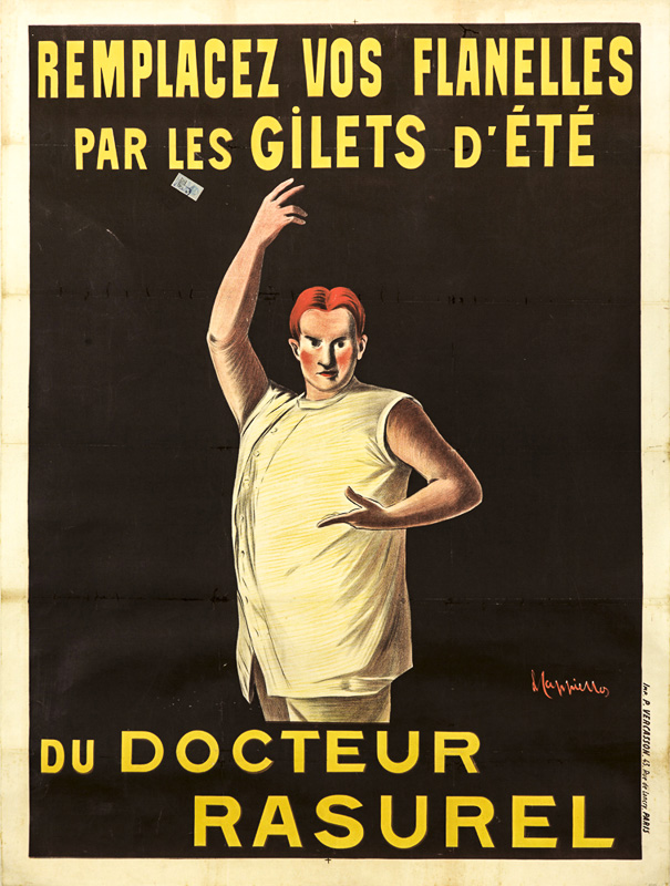 Lithographie publicitaire : Docteur Rasurel / Flanelles