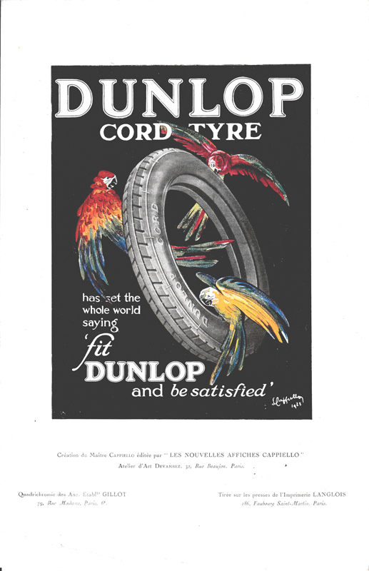 Lithographie publicitaire : Dunlop