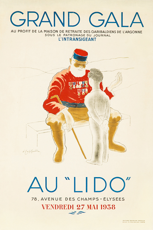 Lithographie publicitaire : Grand Gala au "Lido"