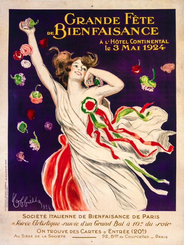 Lithographie publicitaire : Grande fête de Bienfaisance