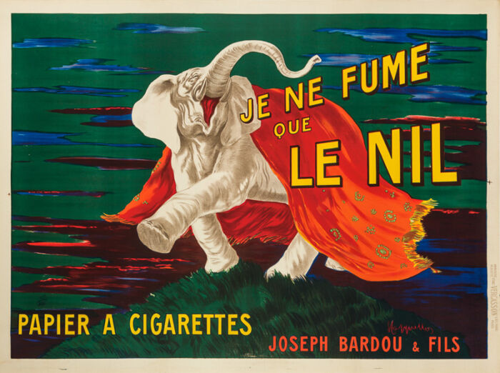 Lithographie publicitaire : Je ne fume que Le Nil