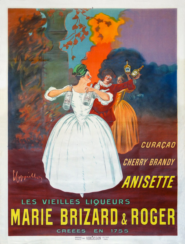 Lithographie publicitaire : Marie Brizard & Roger