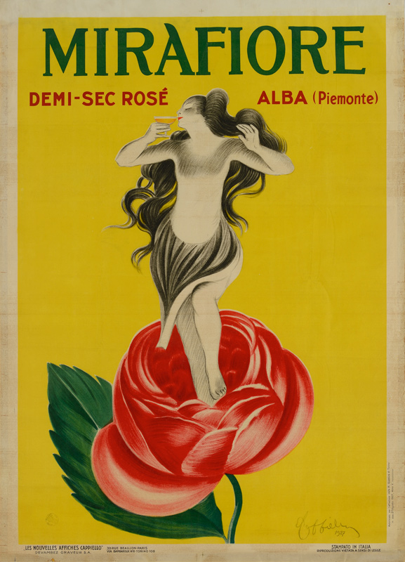 Lithographie publicitaire : Mirafiore / Demi-Sec Rosé