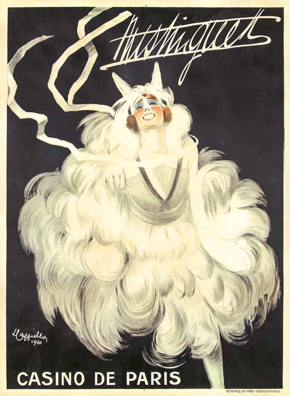 Lithographie publicitaire : Mistinguett / Casino de Paris