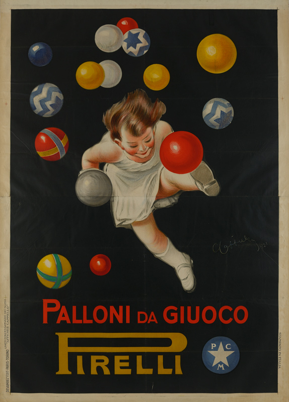 Lithographie publicitaire : Palloni da Giuoco / Pirelli