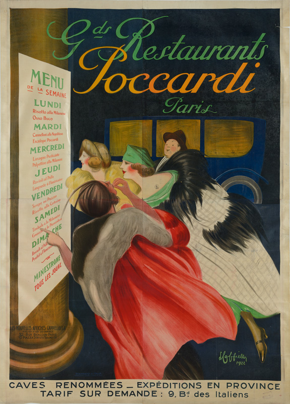 Lithographie publicitaire : Poccardi / Gds Restaurants