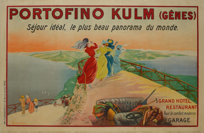 Lithographie publicitaire : Portofino Kulm