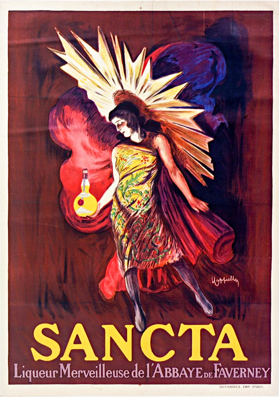 Lithographie publicitaire : Sancta