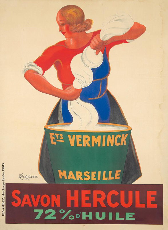 Lithographie publicitaire : Savon Hercule