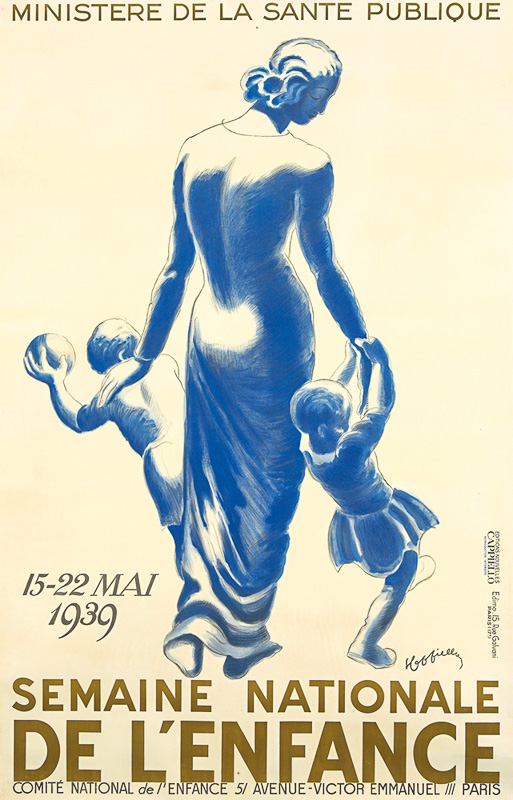 Lithographie publicitaire : Semaine Nationale de l'Enfance