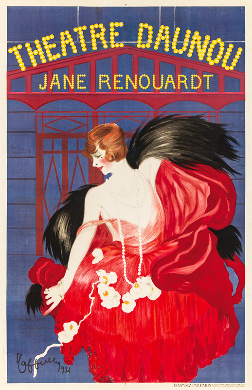 Lithographie publicitaire : Théâtre Daunou