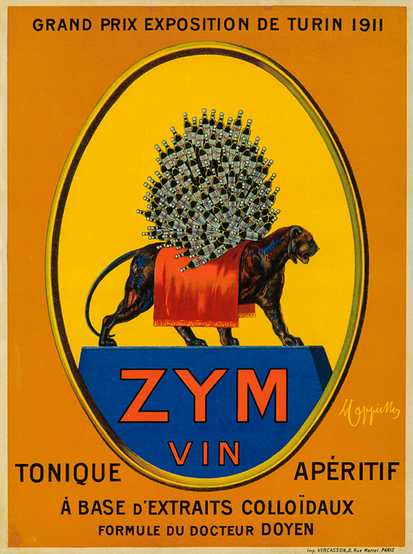 Lithographie publicitaire : Zym / Vin