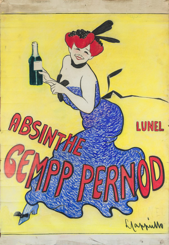 Maquette publicitaire : Absinthe Gempp Pernod