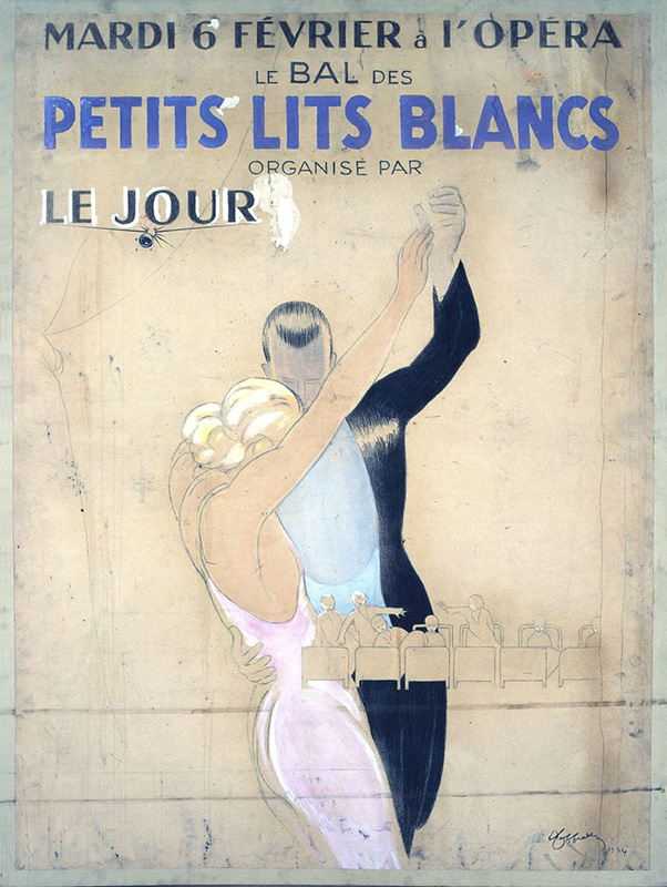 Maquette publicitaire : Bal des Petits Lits Blancs