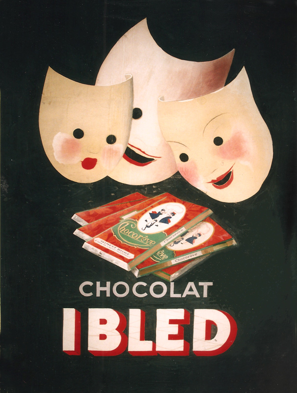 Maquette publicitaire : Chocolat Ibled