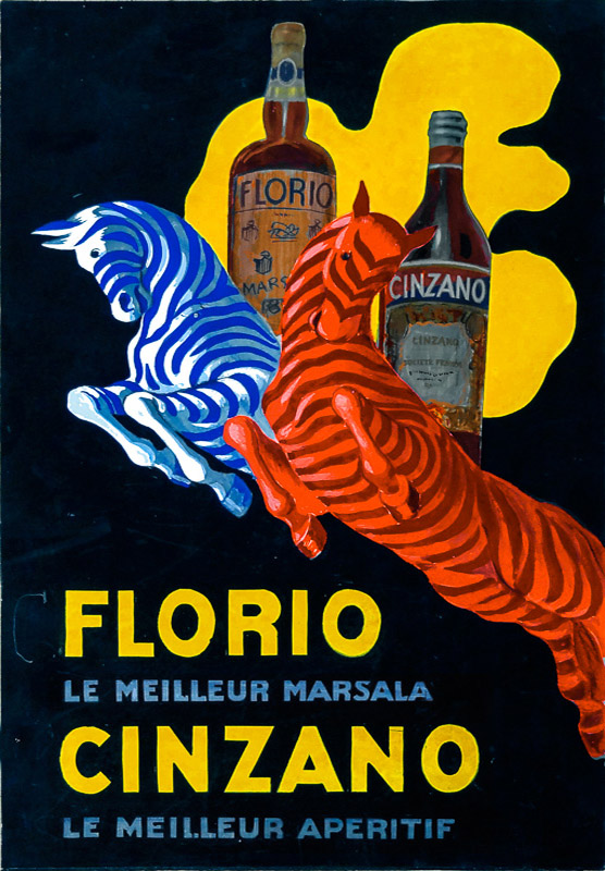 Photo peinte publicitaire : Florio / Cinzano