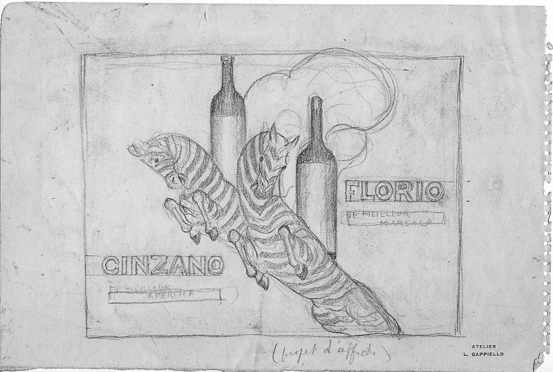 Vignette publicitaire : Florio / Cinzano