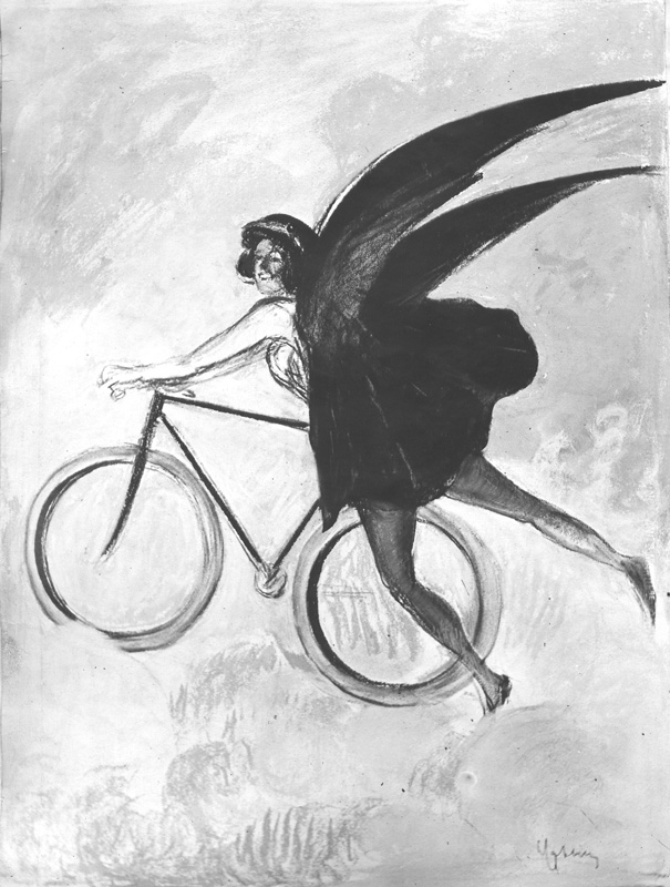 Cycliste ailée