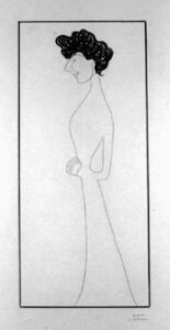 Mellot Marthe Mellot au Théâtre Antoine, Paru dans Nos Actrices en 1899 Dessin préparatoire